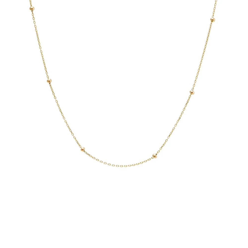 Solid Ball Chain Necklace 14K