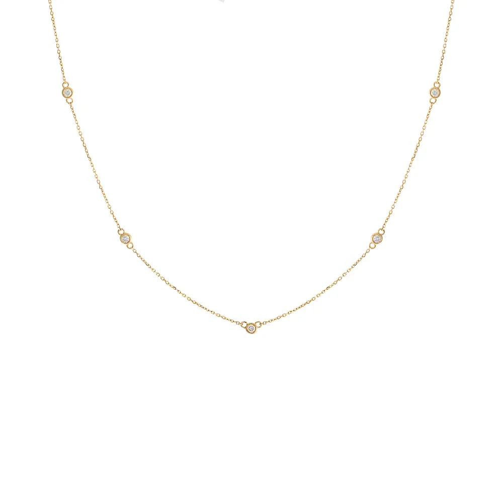 Diamond By the Yard Necklace 14K