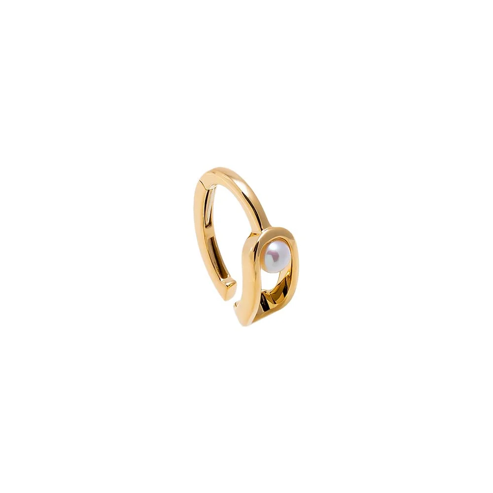 Pearl Link Ear Cuff 14K
