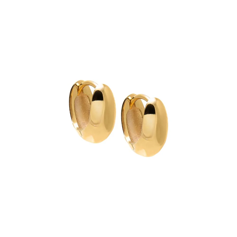 Bold Dome Huggie Earring 14K