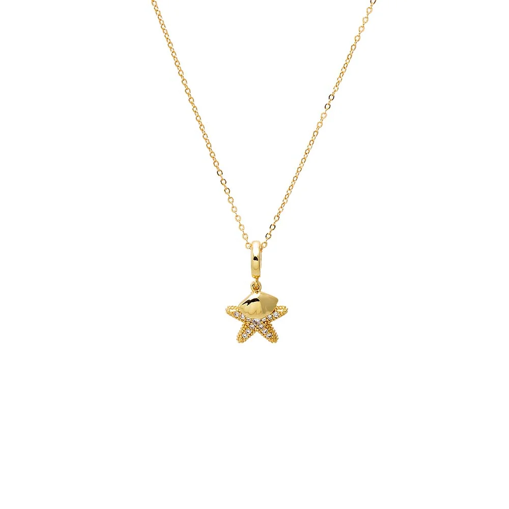 CZ Starfish Pendant Necklace