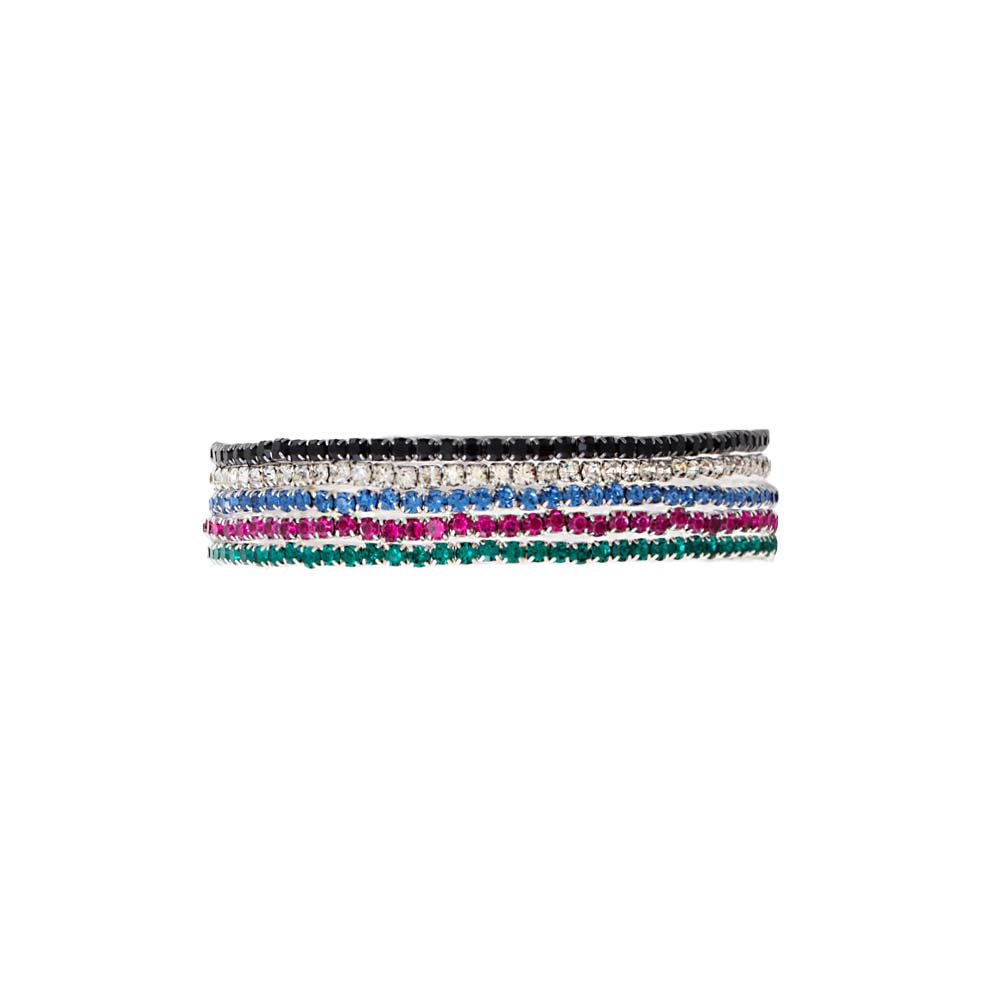 Multi Color Tennis Bracelet Combo Set