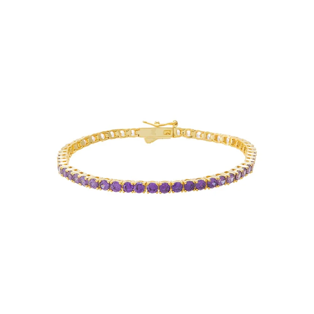 Purple Ombre CZ Tennis Bracelet