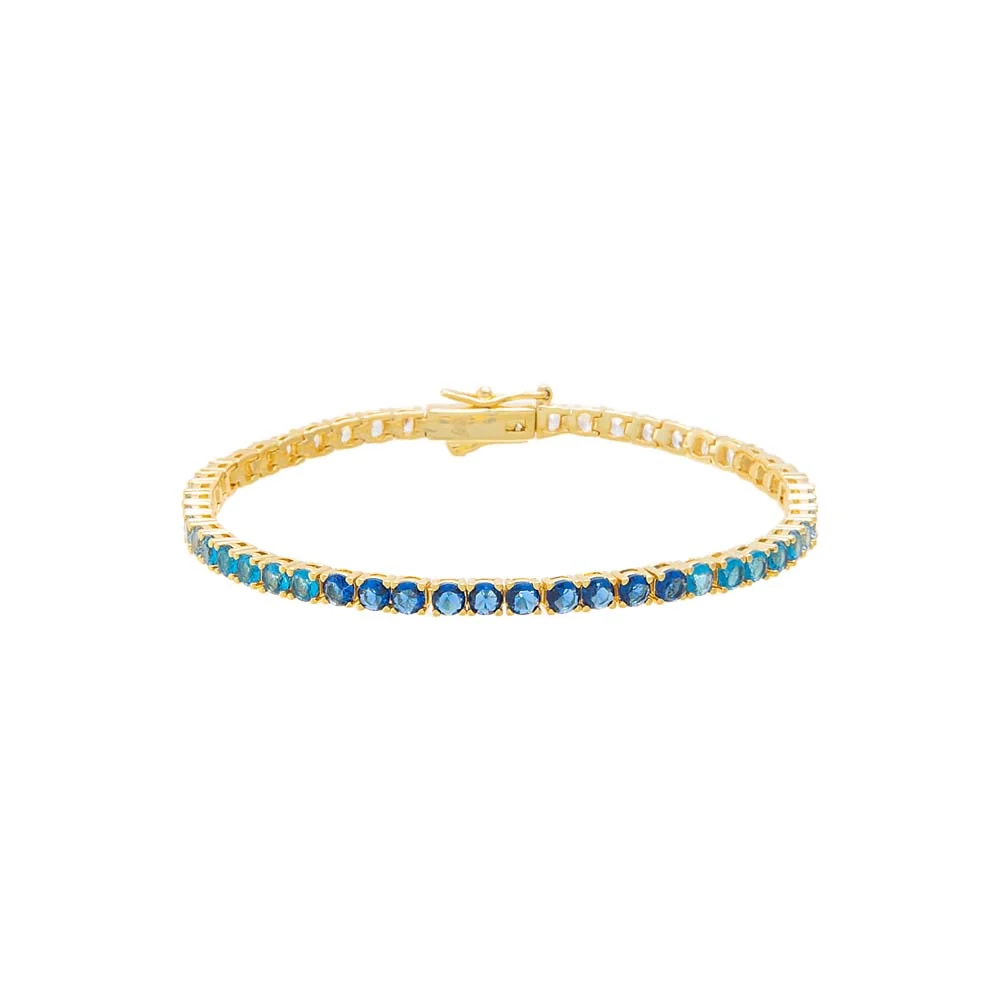 Blue Ombre CZ Tennis Bracelet