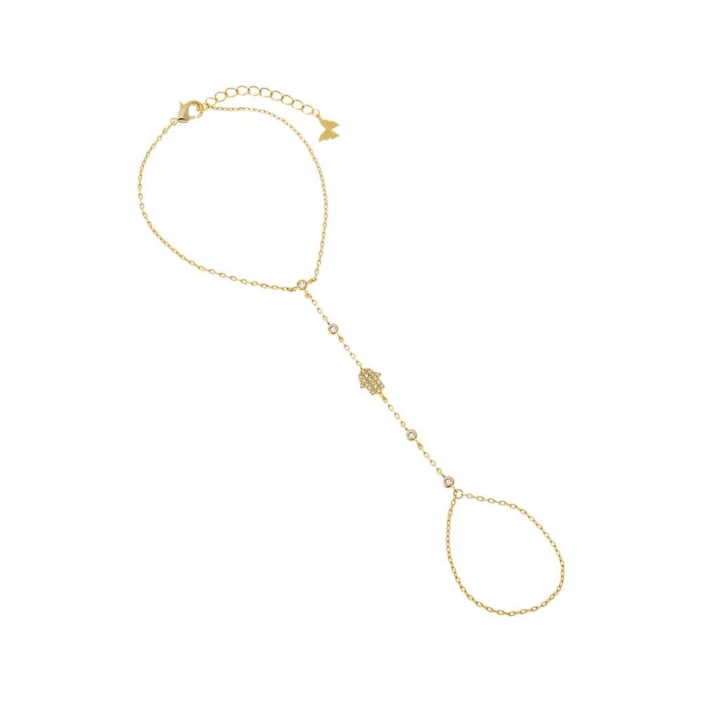 CZ Bezel Hamsa Hand Chain