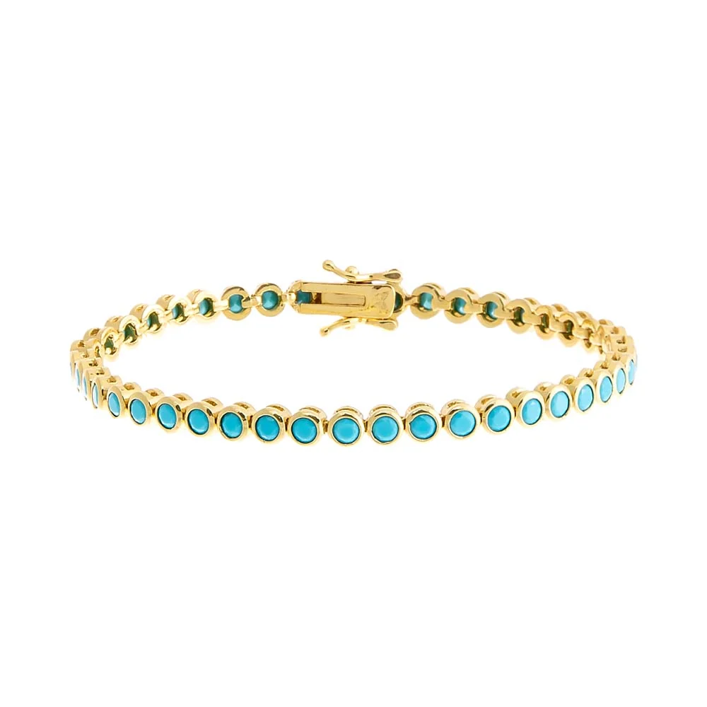Colored Bezel Tennis Bracelet