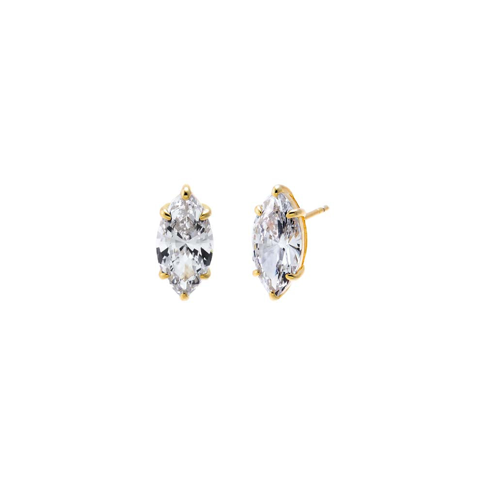 CZ Marquise Stud Earring