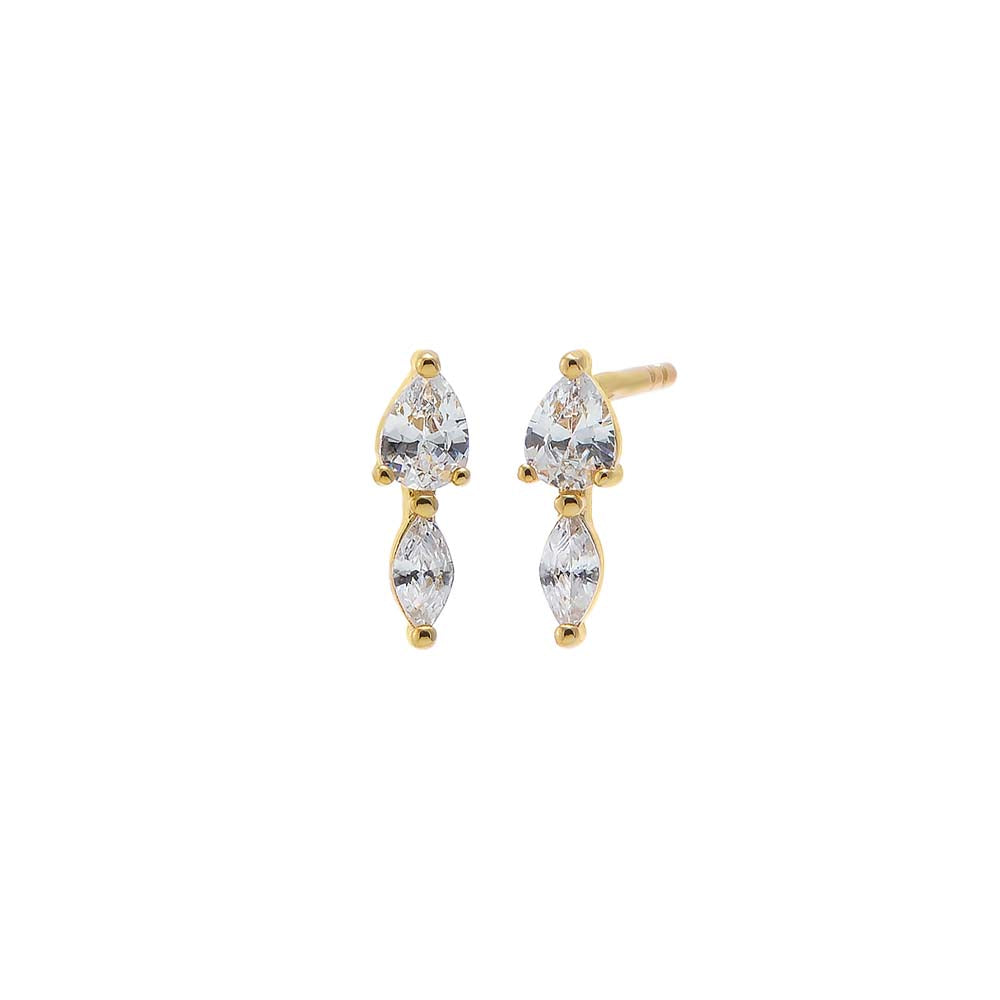Mini Multi CZ Shaker Stud Earring