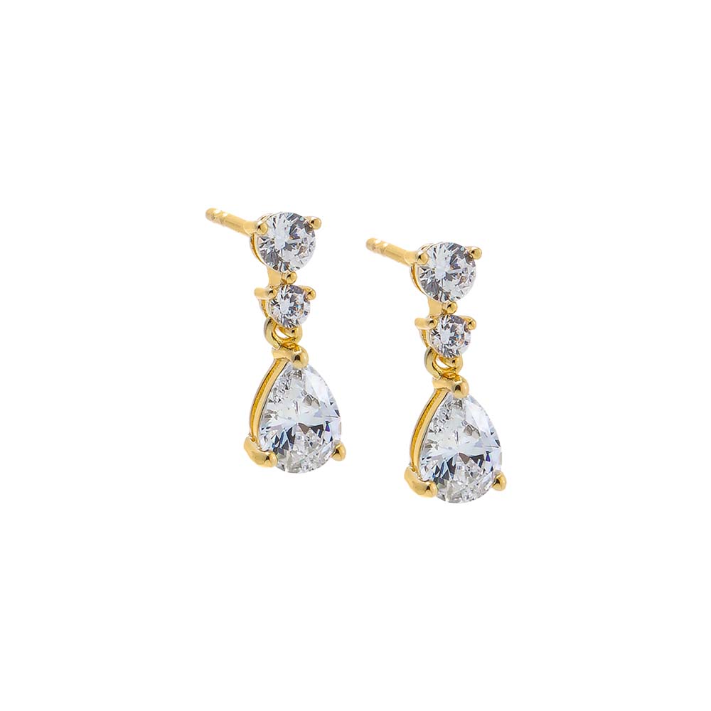 Shaker Pear Drop Stud Earring