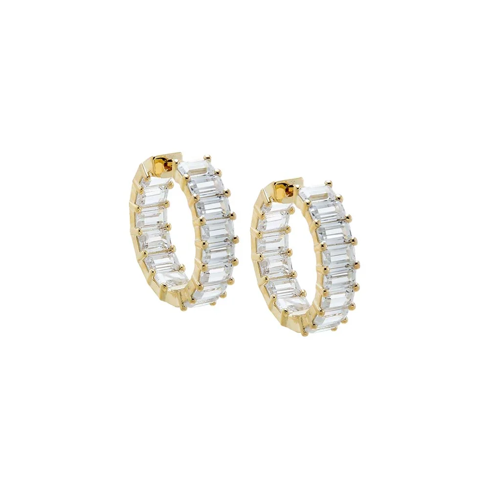 Baguette Hoop Earring