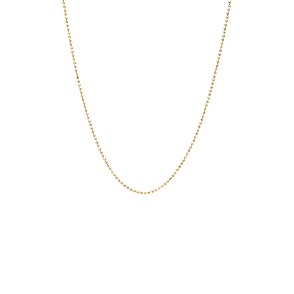 Ball Chain Link Necklace 14K