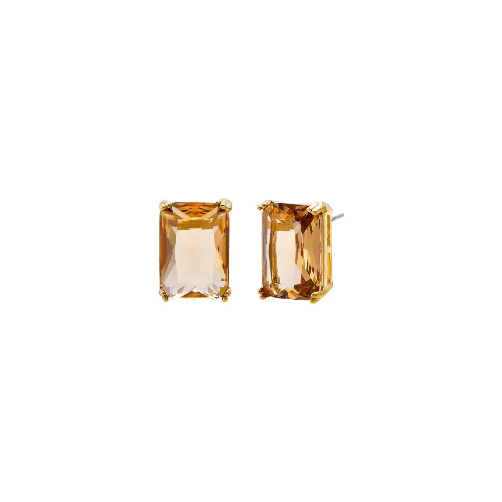 CZ Rectangle Stud Earring