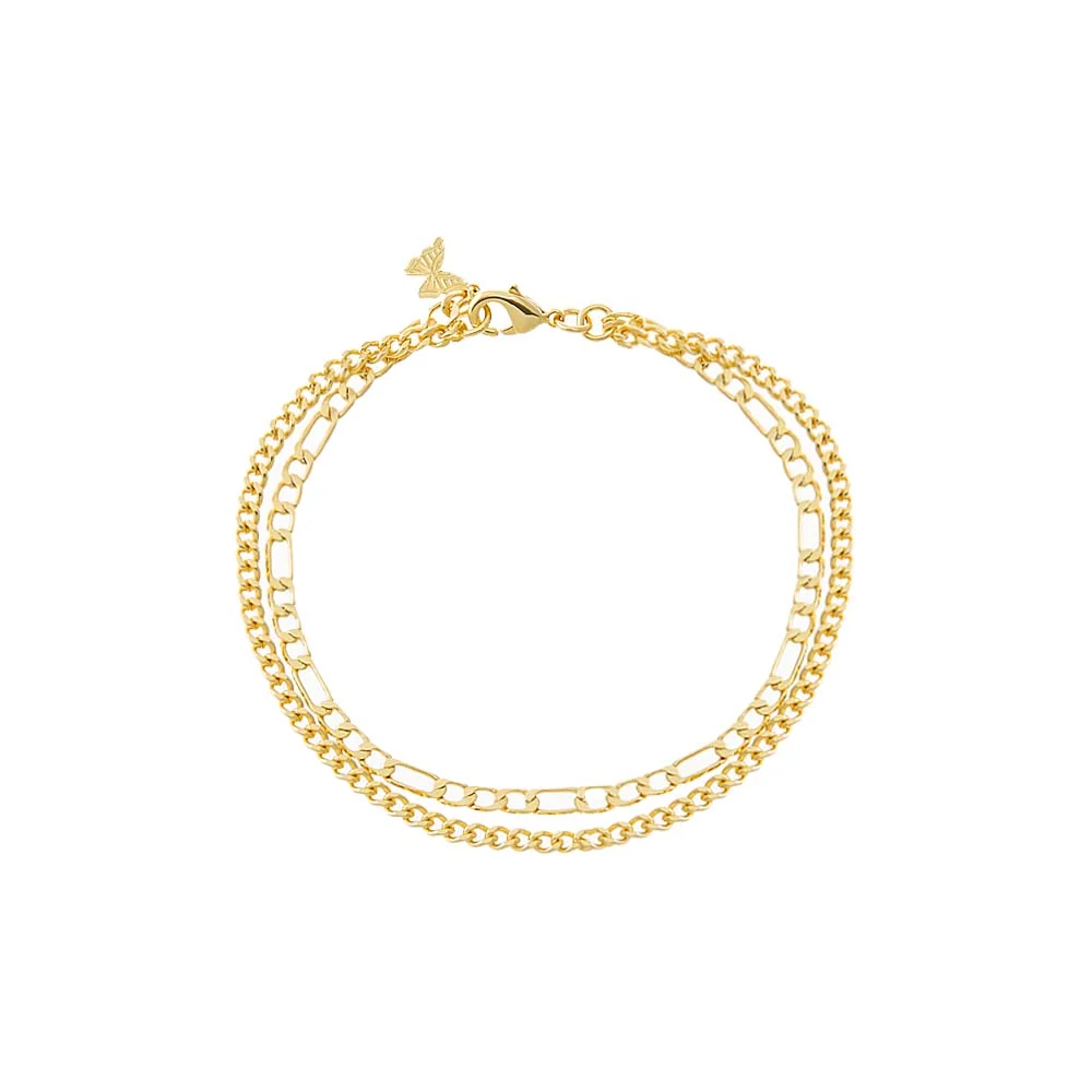 Two In One Chunky Double Chain Bracelet