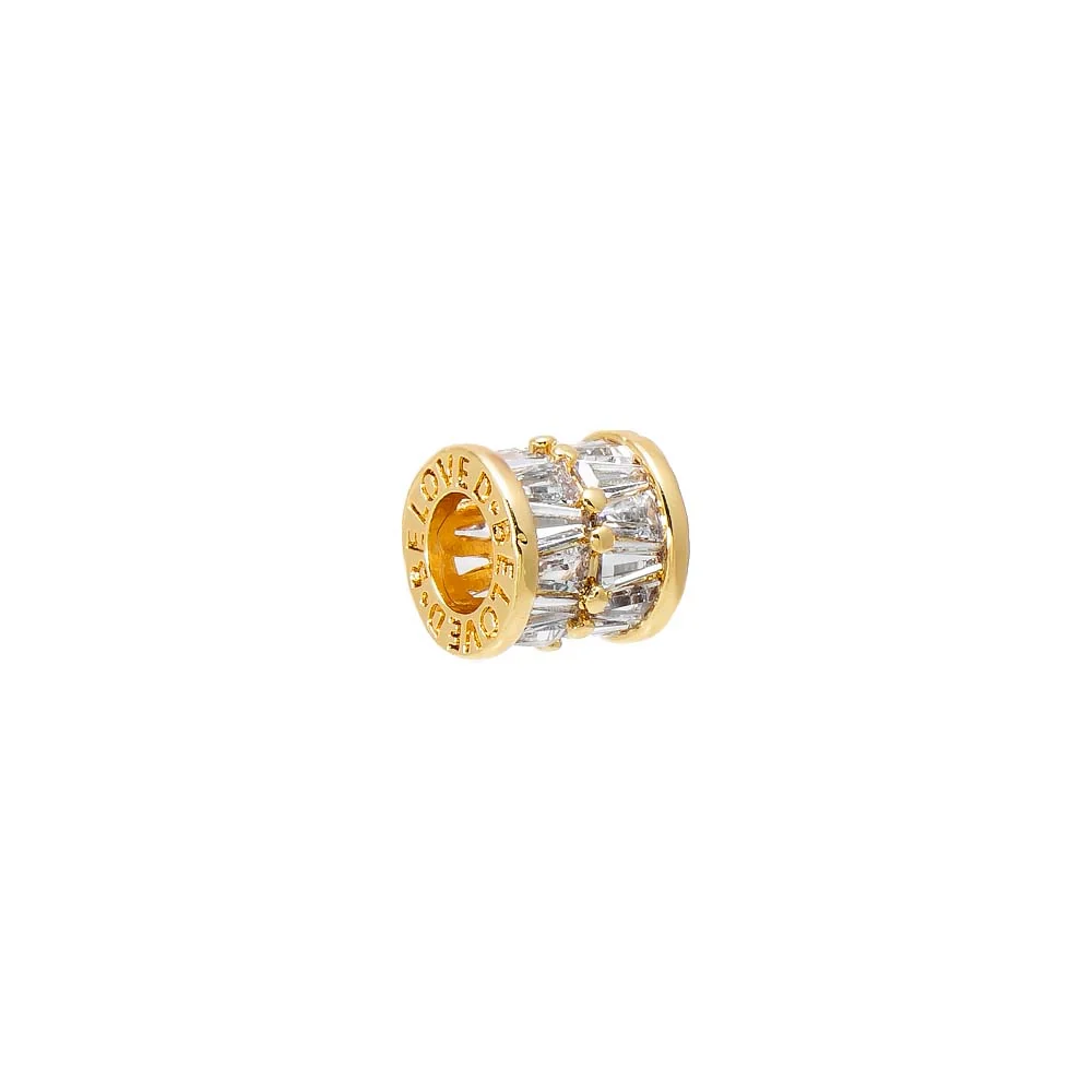 Scattered Baguette Wide Round Charm