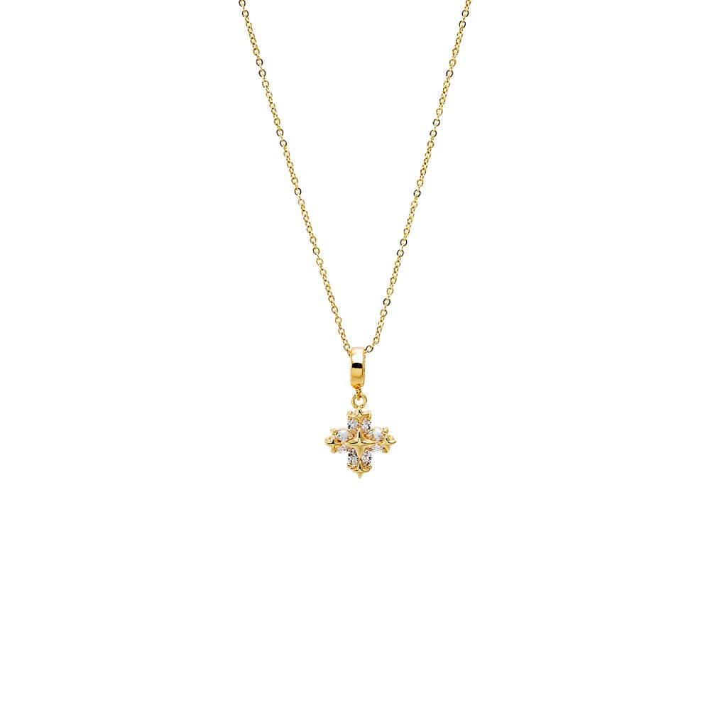Radiant CZ X Charm Necklace