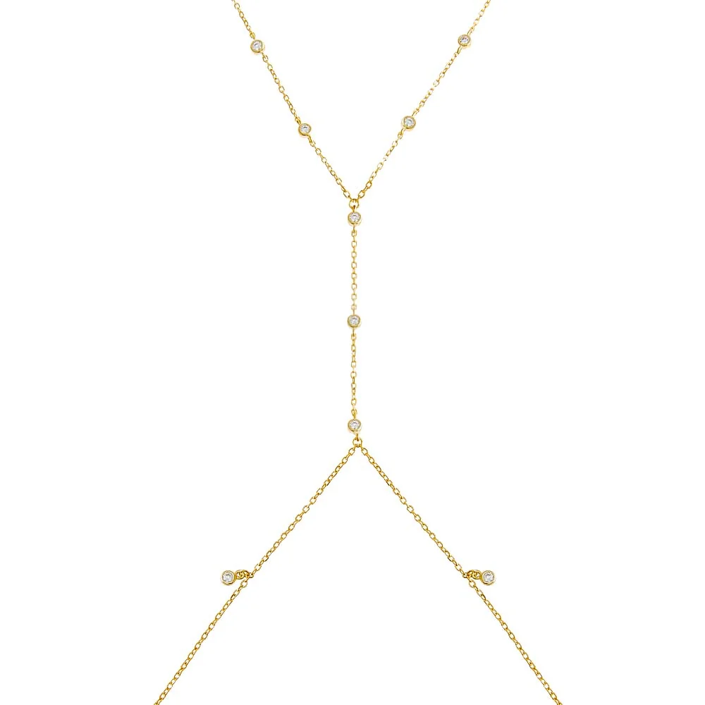 Bezel CZ Shaker Body Chain
