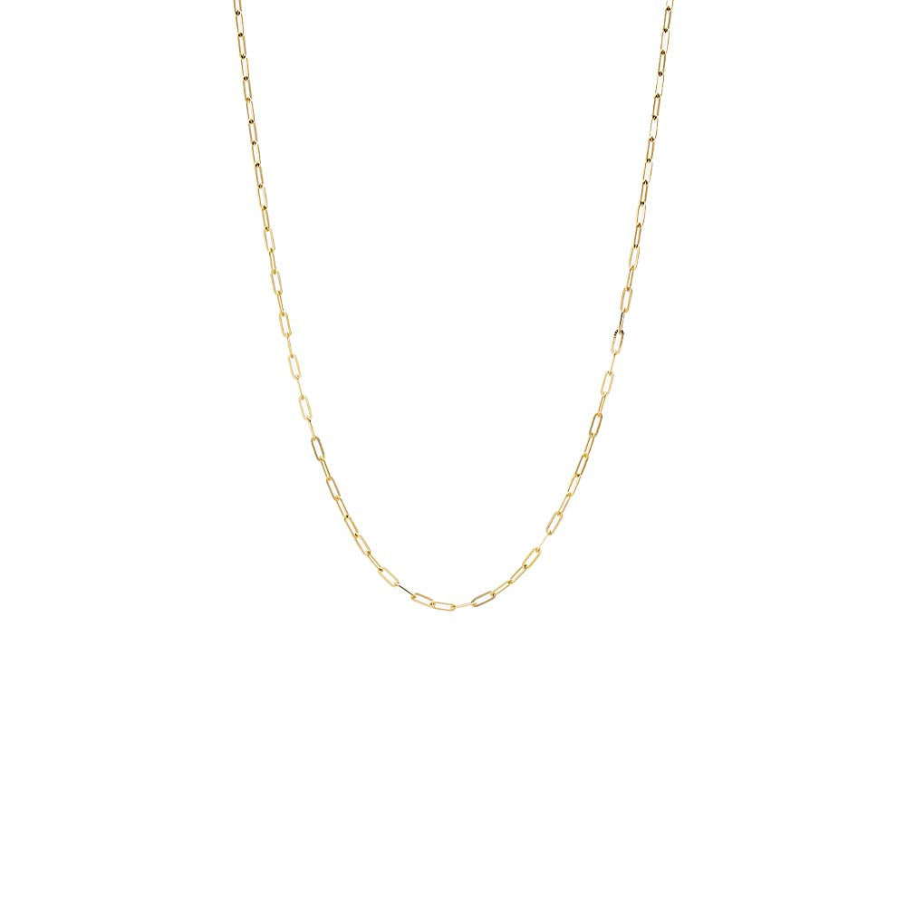 Paperclip Link Necklace 14K
