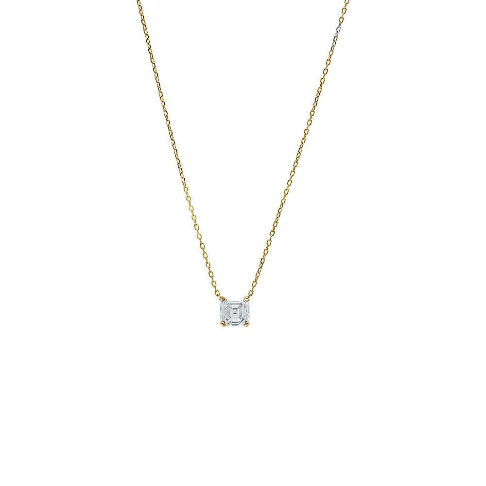 Moissanite Solitaire Round Pendant Necklace