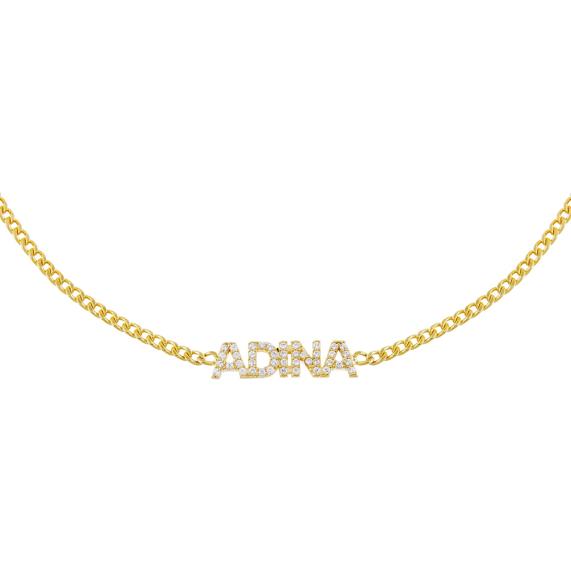 Pavé Nameplate Choker