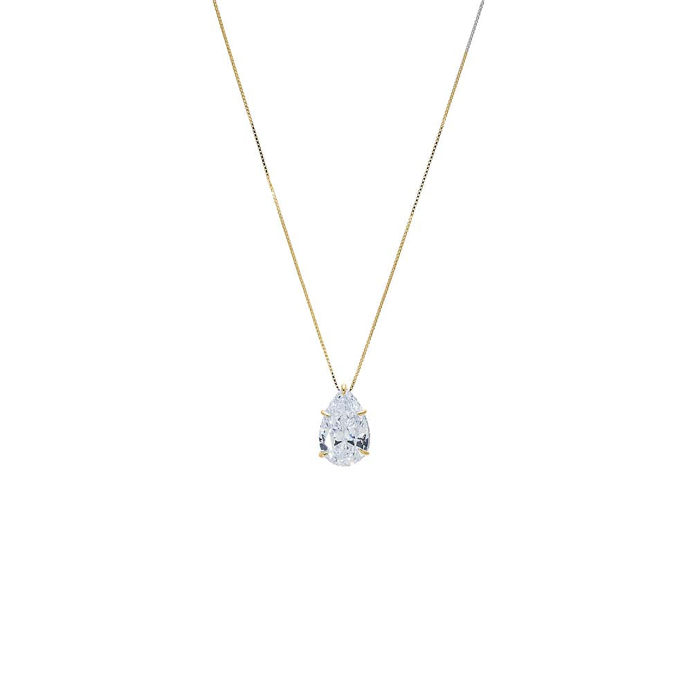 Fancy Pear CZ Necklace
