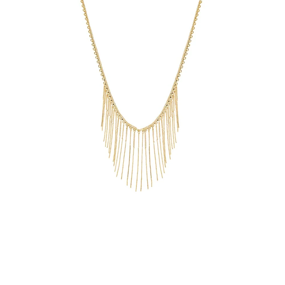 Cascading Fringe Statement Necklace