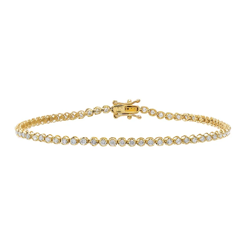 Diamond Cupcake 1 Carat Tennis Bracelet 14K