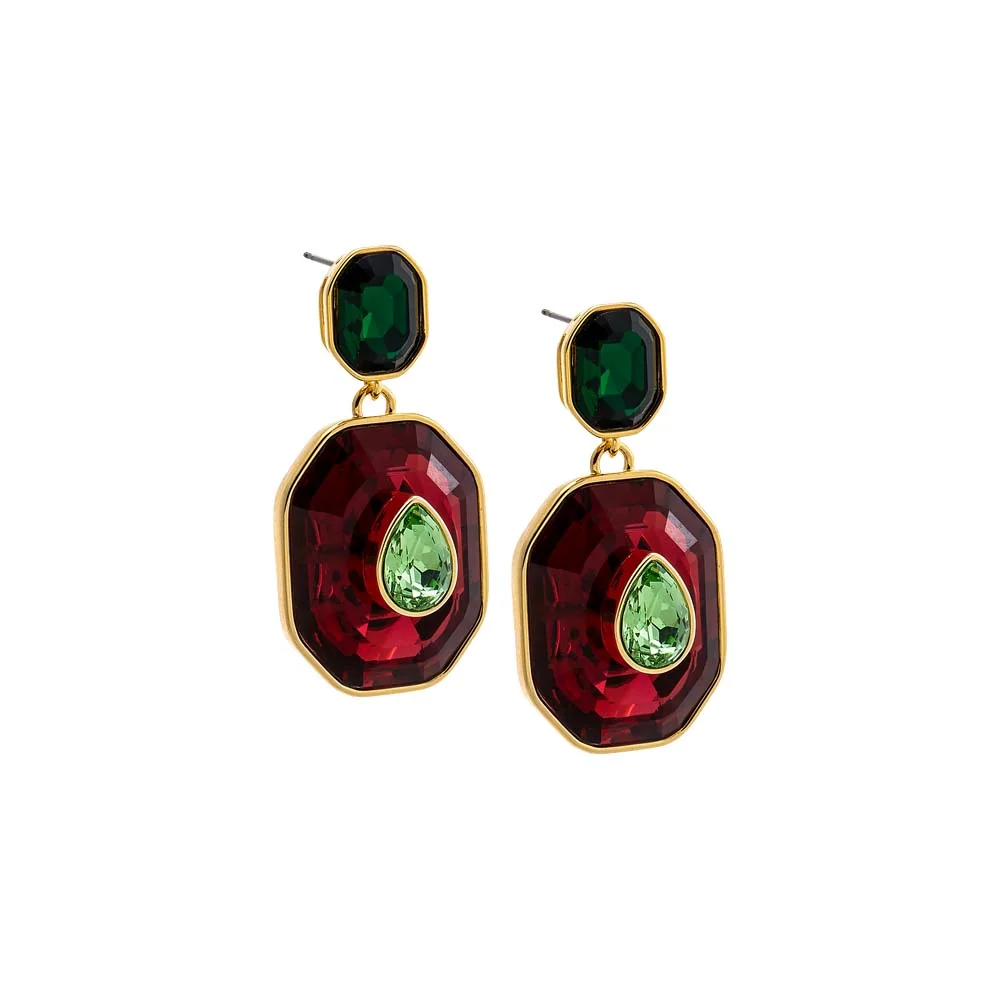 Fancy Pear Octagon Drop Stud Earring
