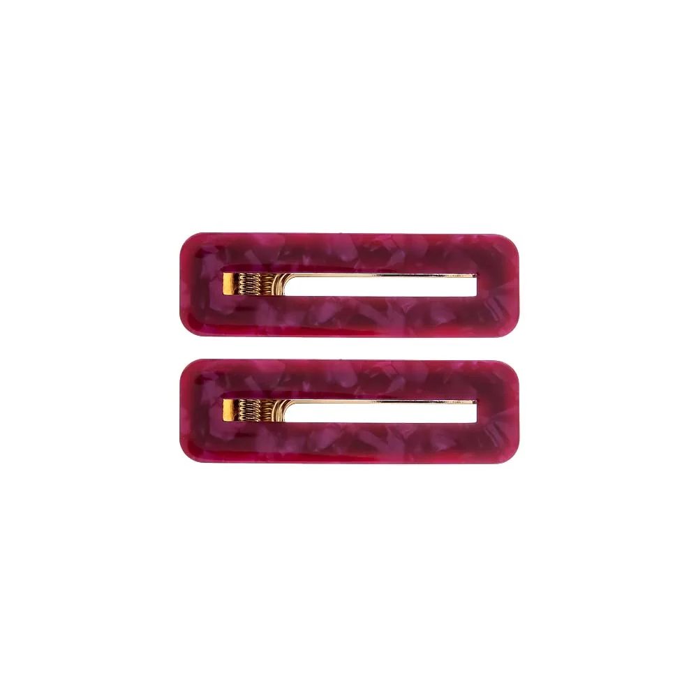 Rectangle Cutout Hair Clip Set