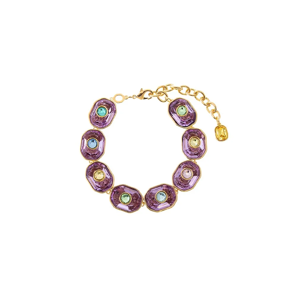 Colored Fancy Emerald Bezel Tennis Bracelet - Image 3
