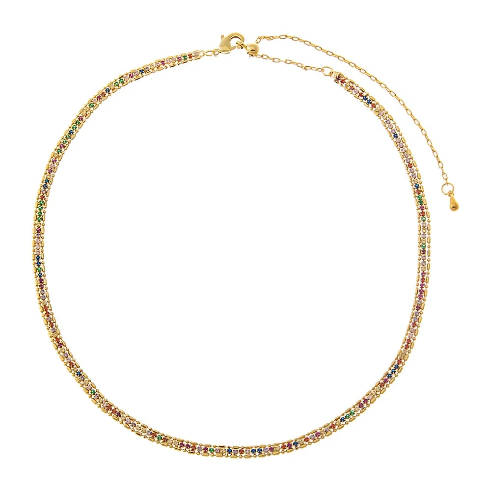 Rainbow Prism CZ Tennis Choker
