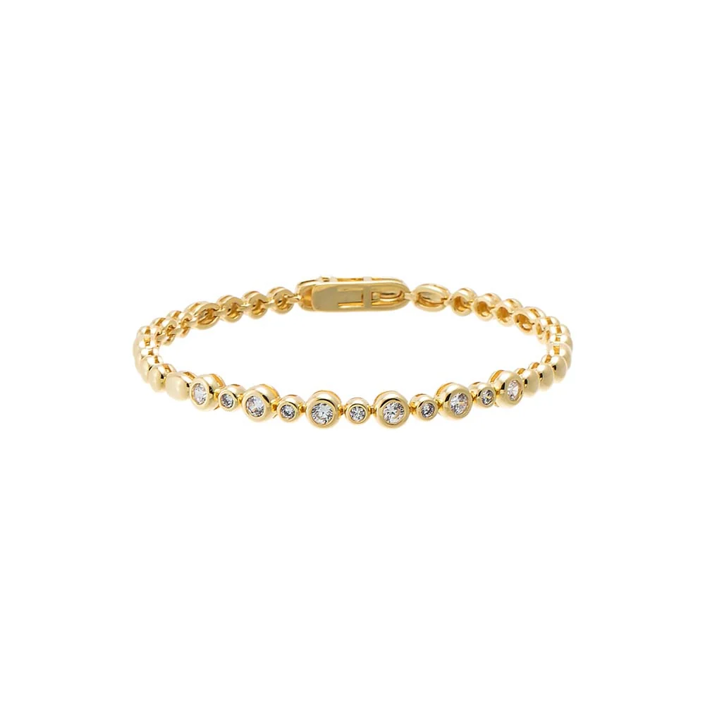 CZ Bezeled Half Tennis Bracelet