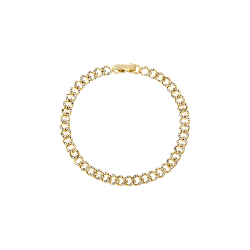 CZ Pave Cuban Bracelet
