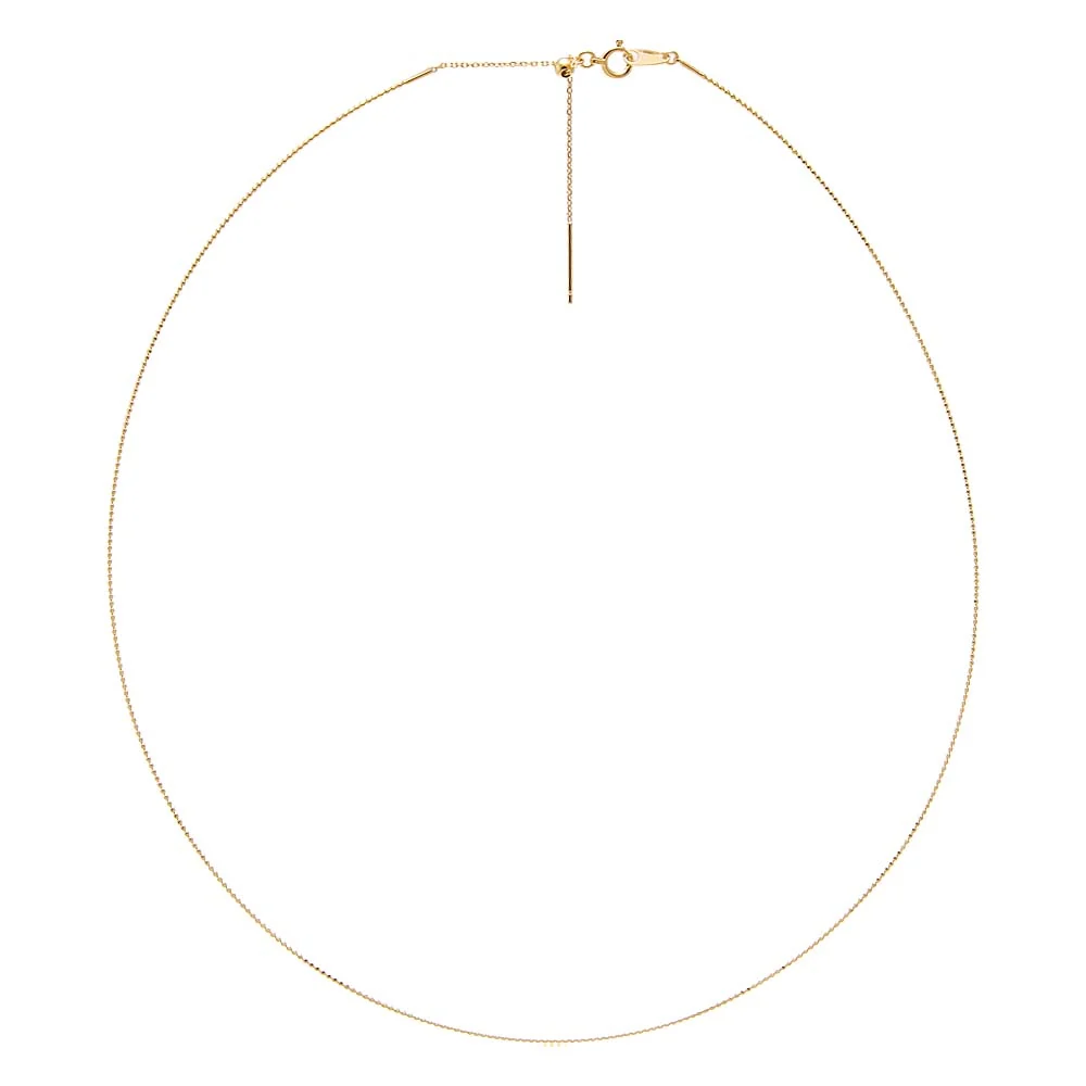 Everyday Adjustable Fine Chain Necklace 18K