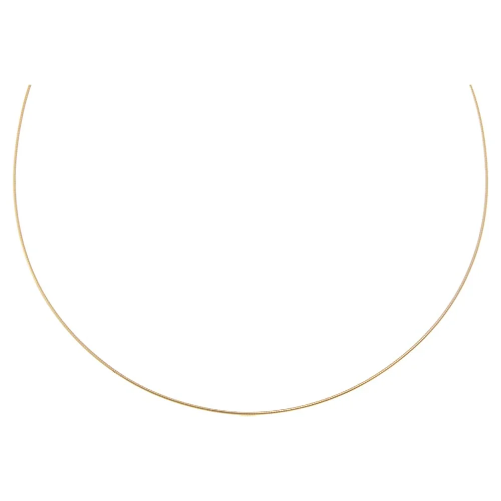 Round Omega Chain Necklace 14K