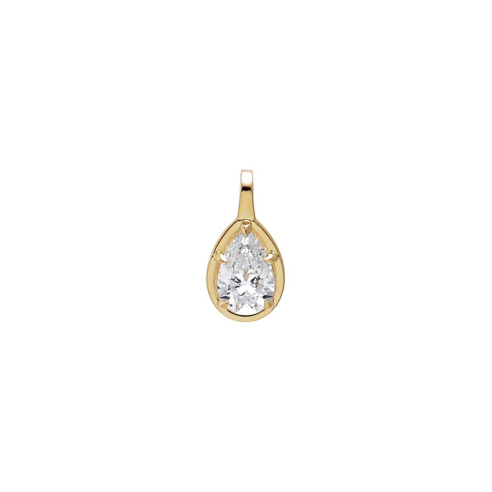 Lab Grown Diamond Pear Classic Charm 14K