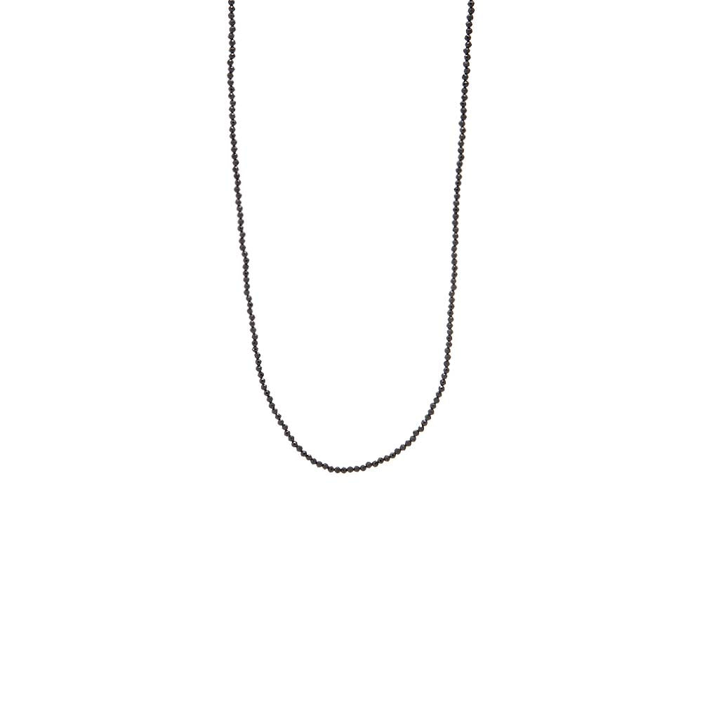 Black Onyx Beaded Chain Necklace 36