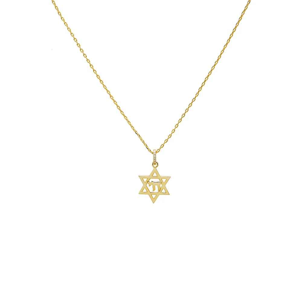 Star of David Chai Pendant Necklace
