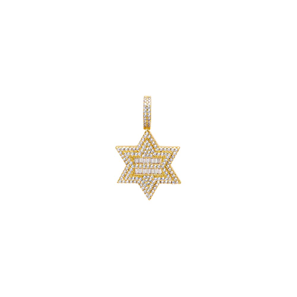 CZ Pave Star Of David Pendant Charm