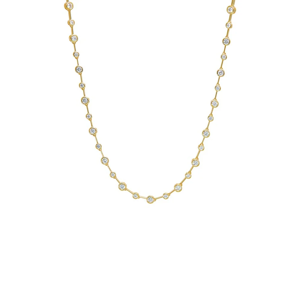 CZ Multi Graduated Tennis Chain Necklace