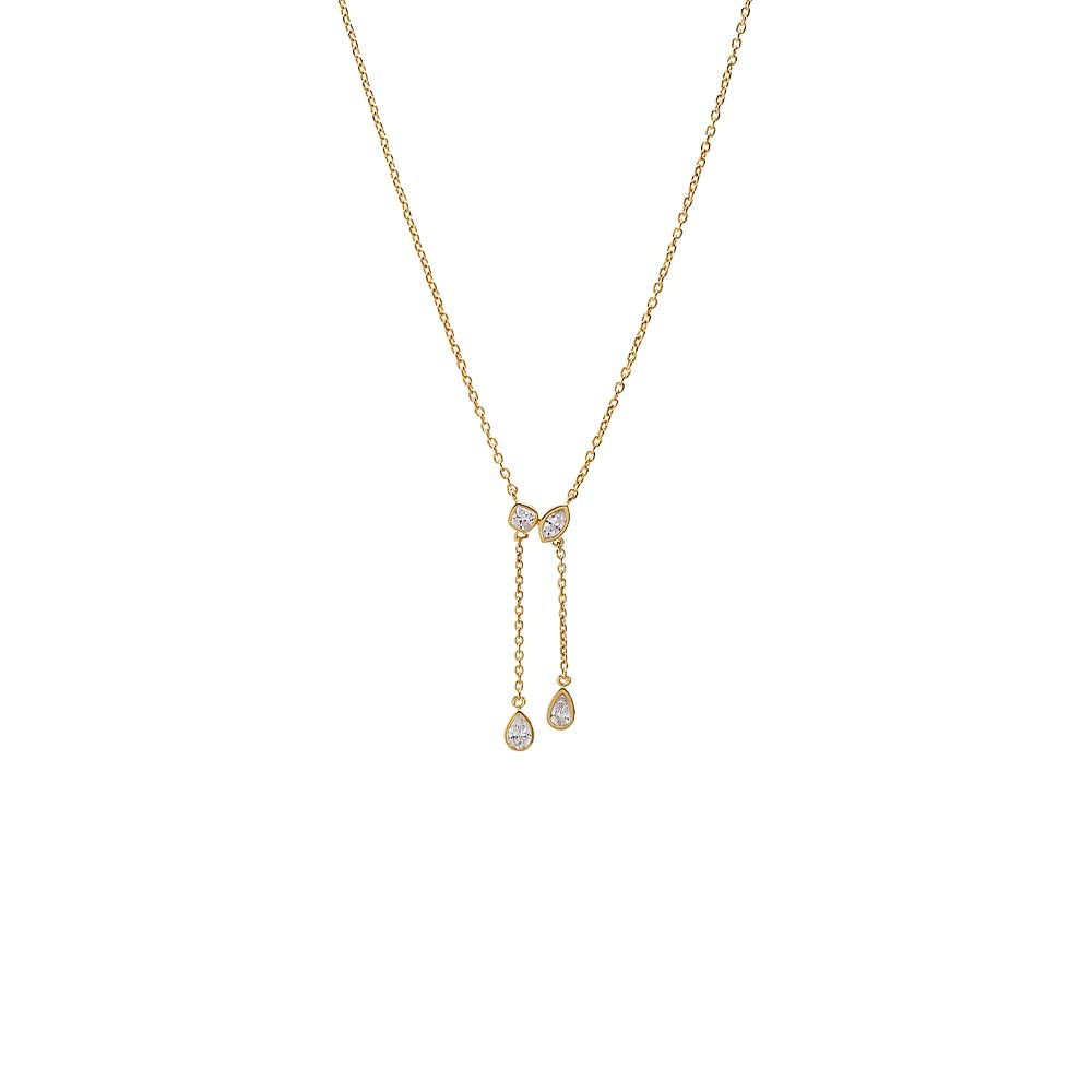 Lab Grown Diamond Multi Shape Bezel Drop Chain Lariat
