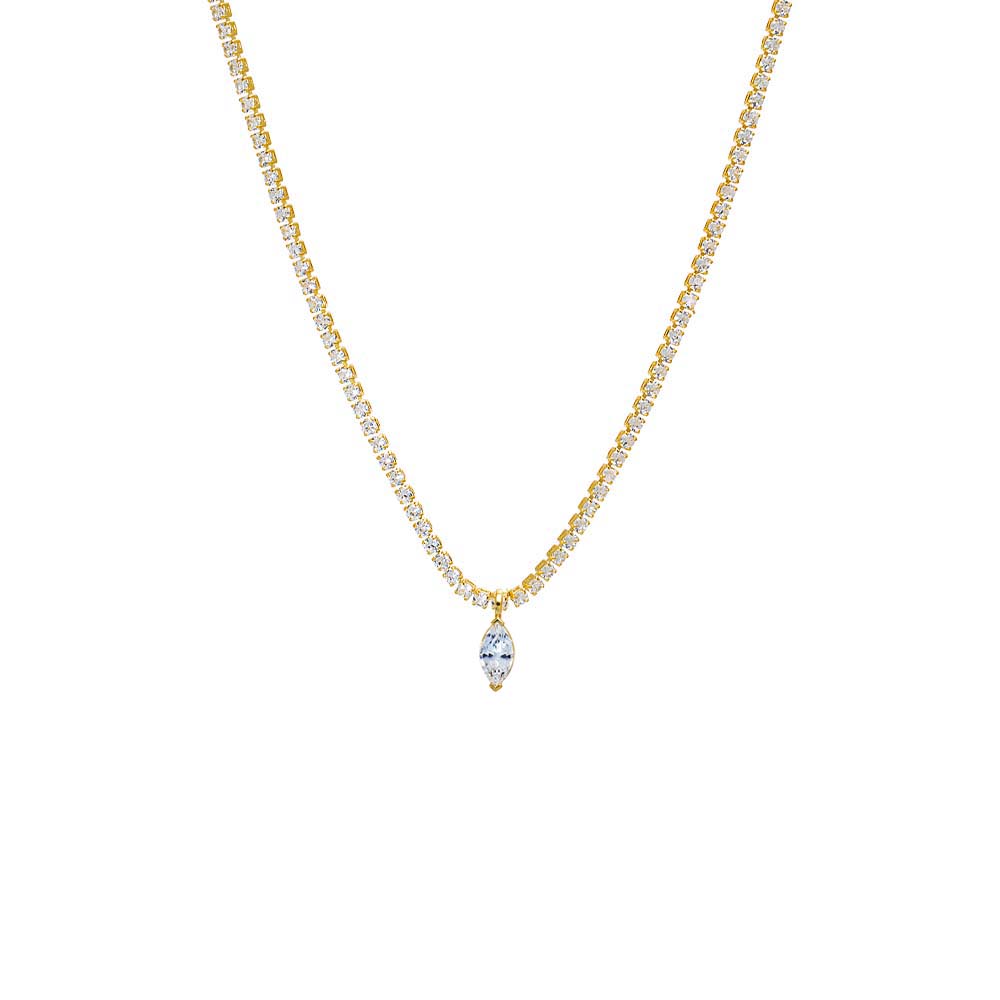 CZ Marquise Pendant Tennis Choker