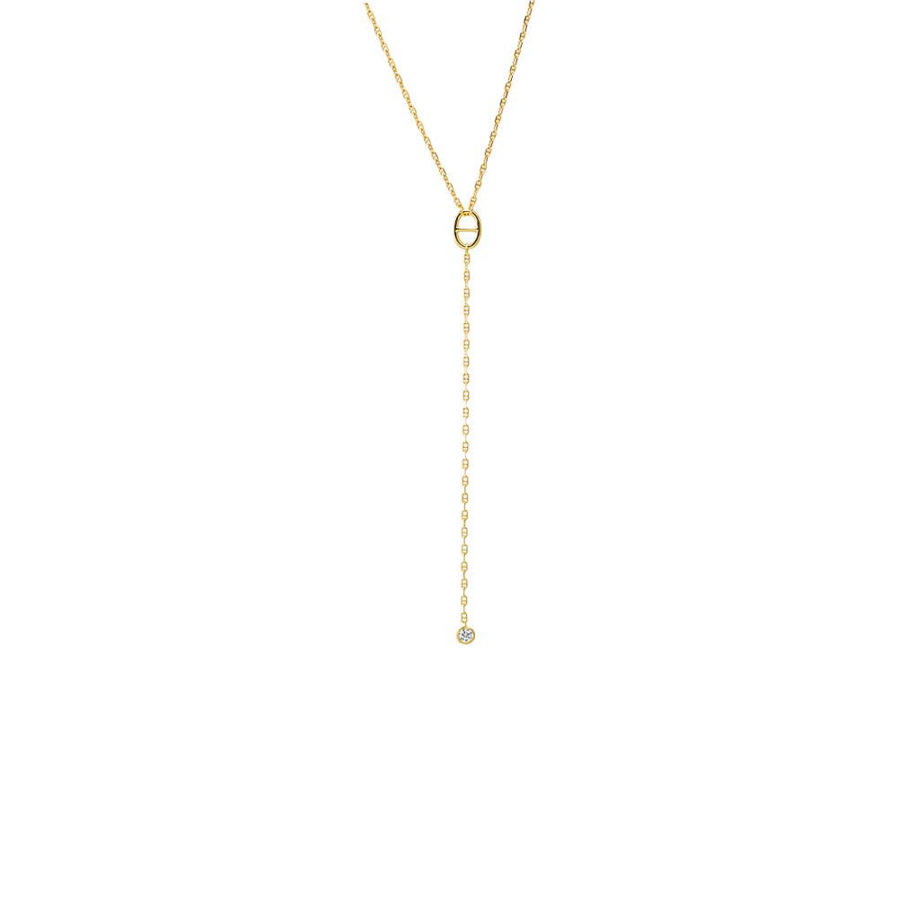 Mariner Charm & Chain Lariat Necklace