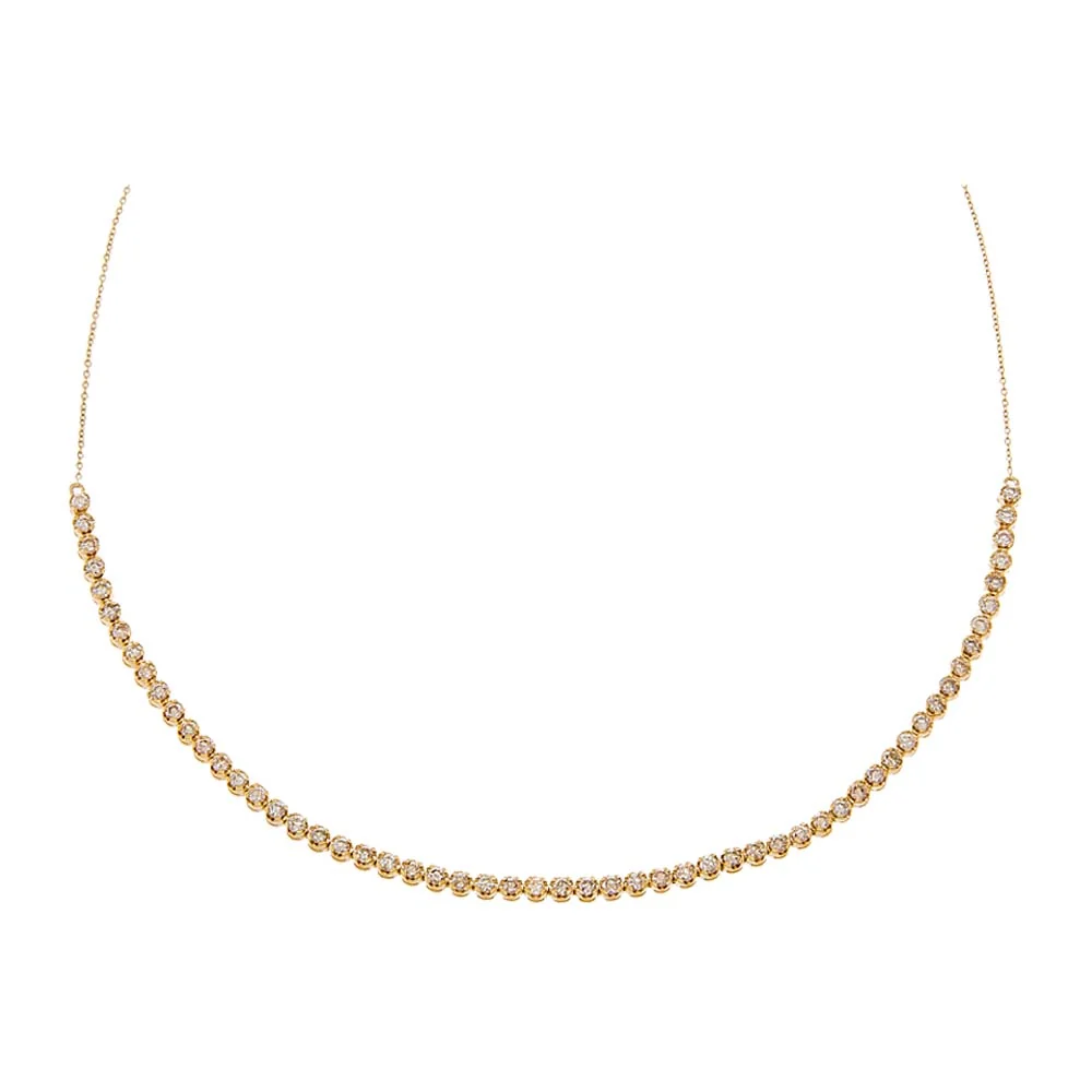 Cupcake Set Diamond Tennis Choker 14K