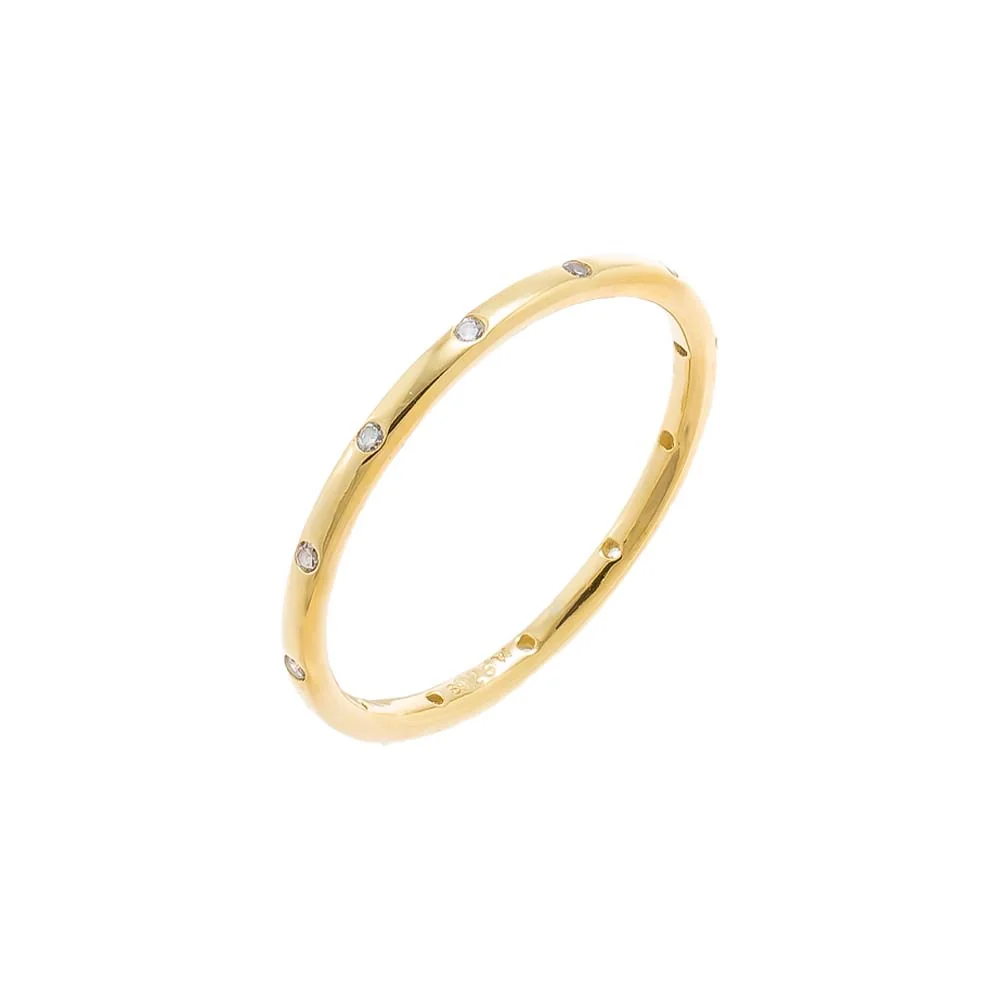 CZ Scattered Eternity Band
