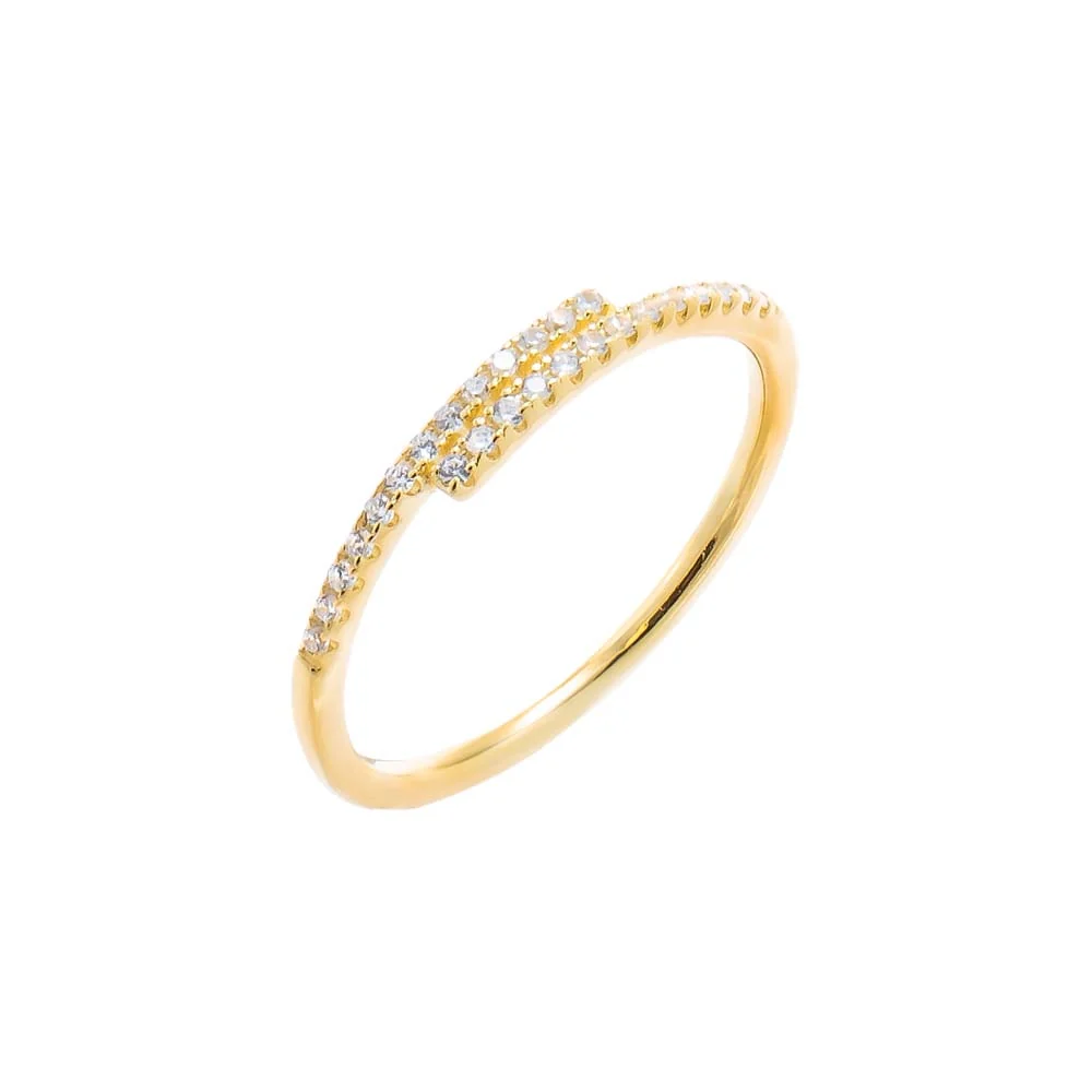 Pave Accent Wrap Band Ring