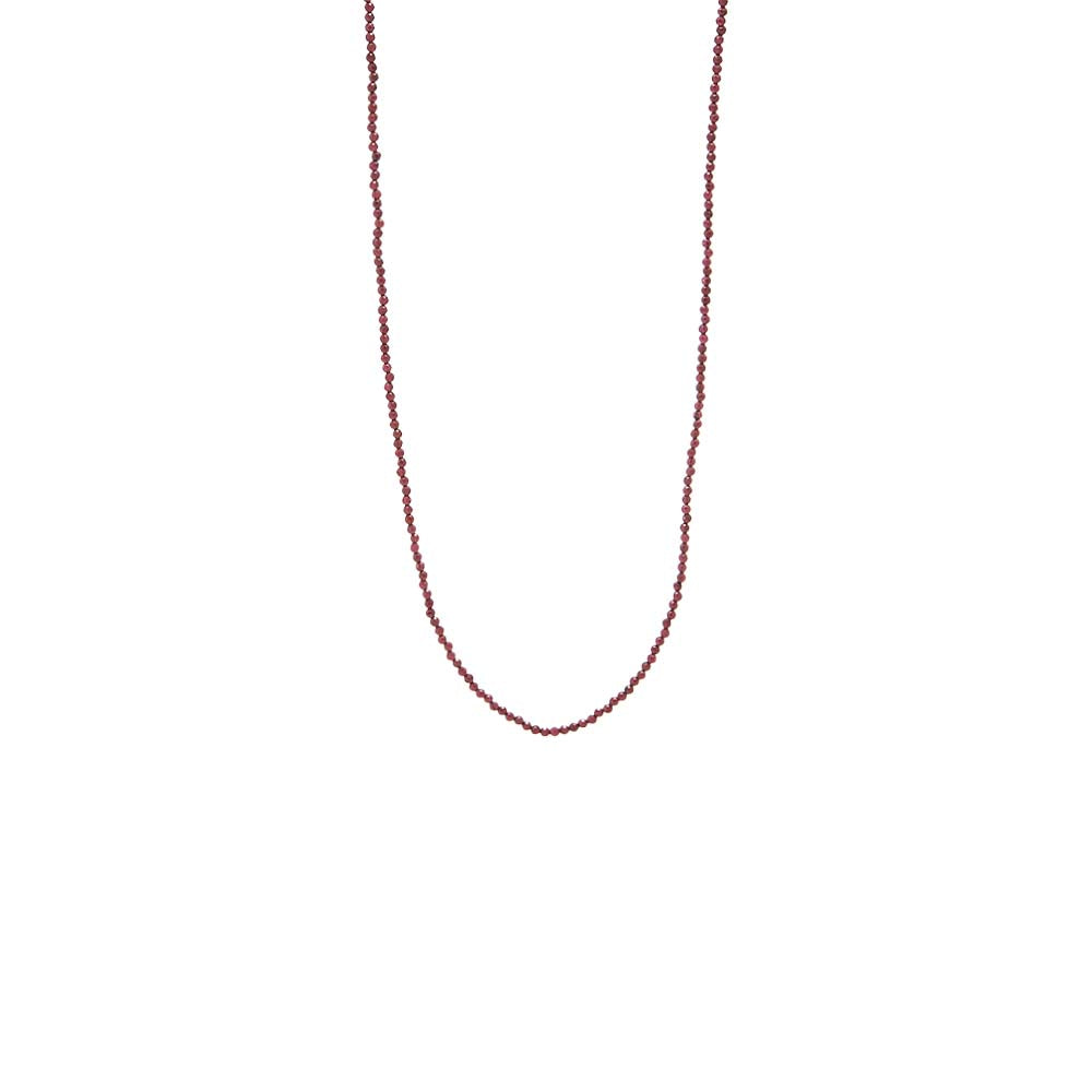 Burgundy Beaded Chain Necklace 36