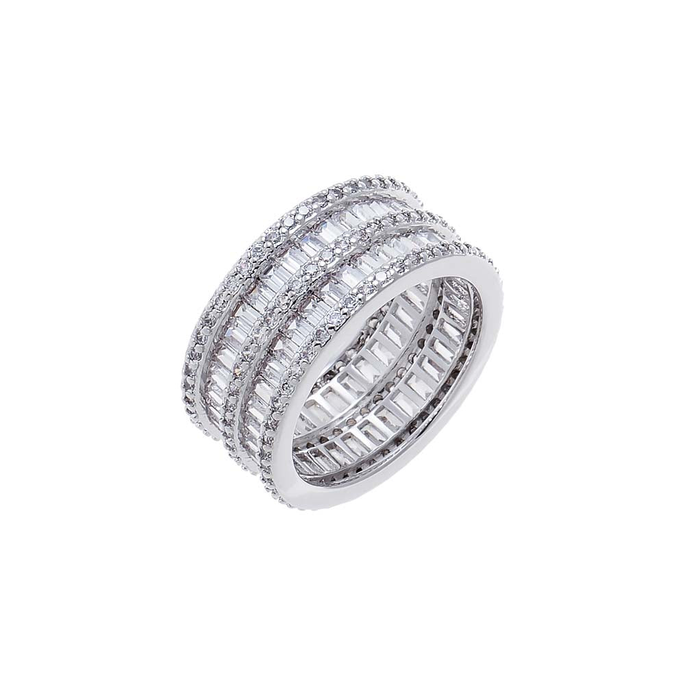 Wide Pavé CZ Statement Ring