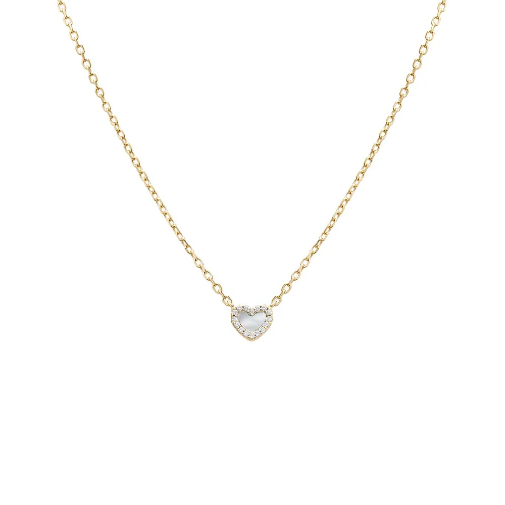 Tiny Pave Colored Gemstone Pendant Necklace
