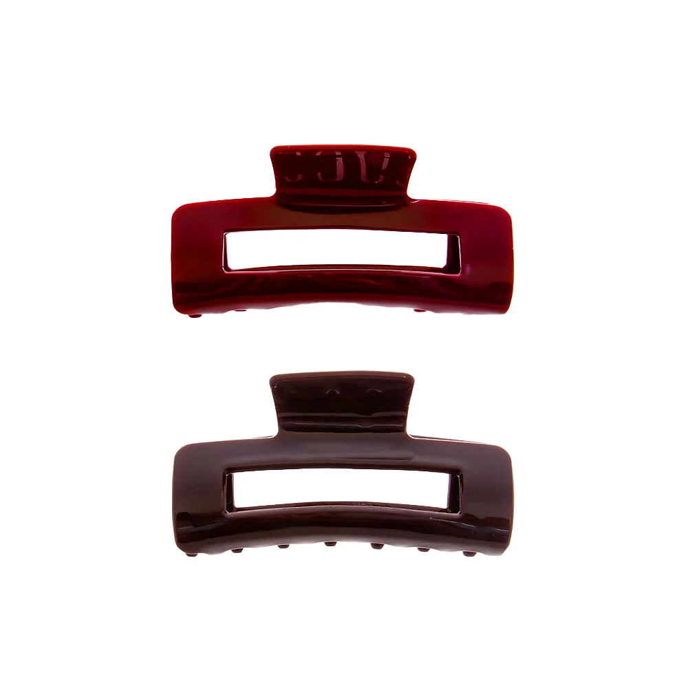 Colored Gloss Cutout Claw Clip Combo Set